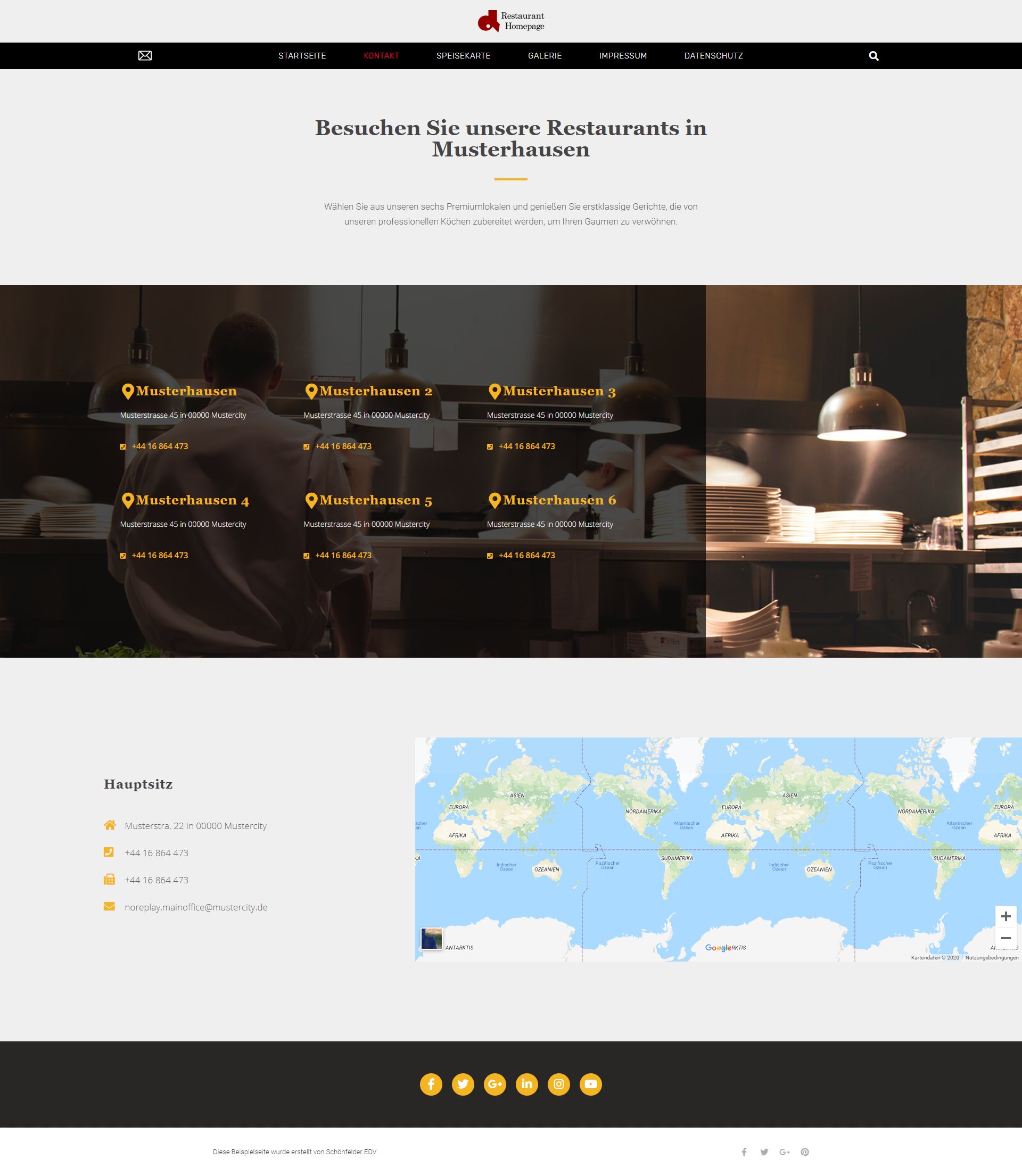 Responsive Restaurant-Homepage – Referenzbeispiel 7 von Schönfelder EDV