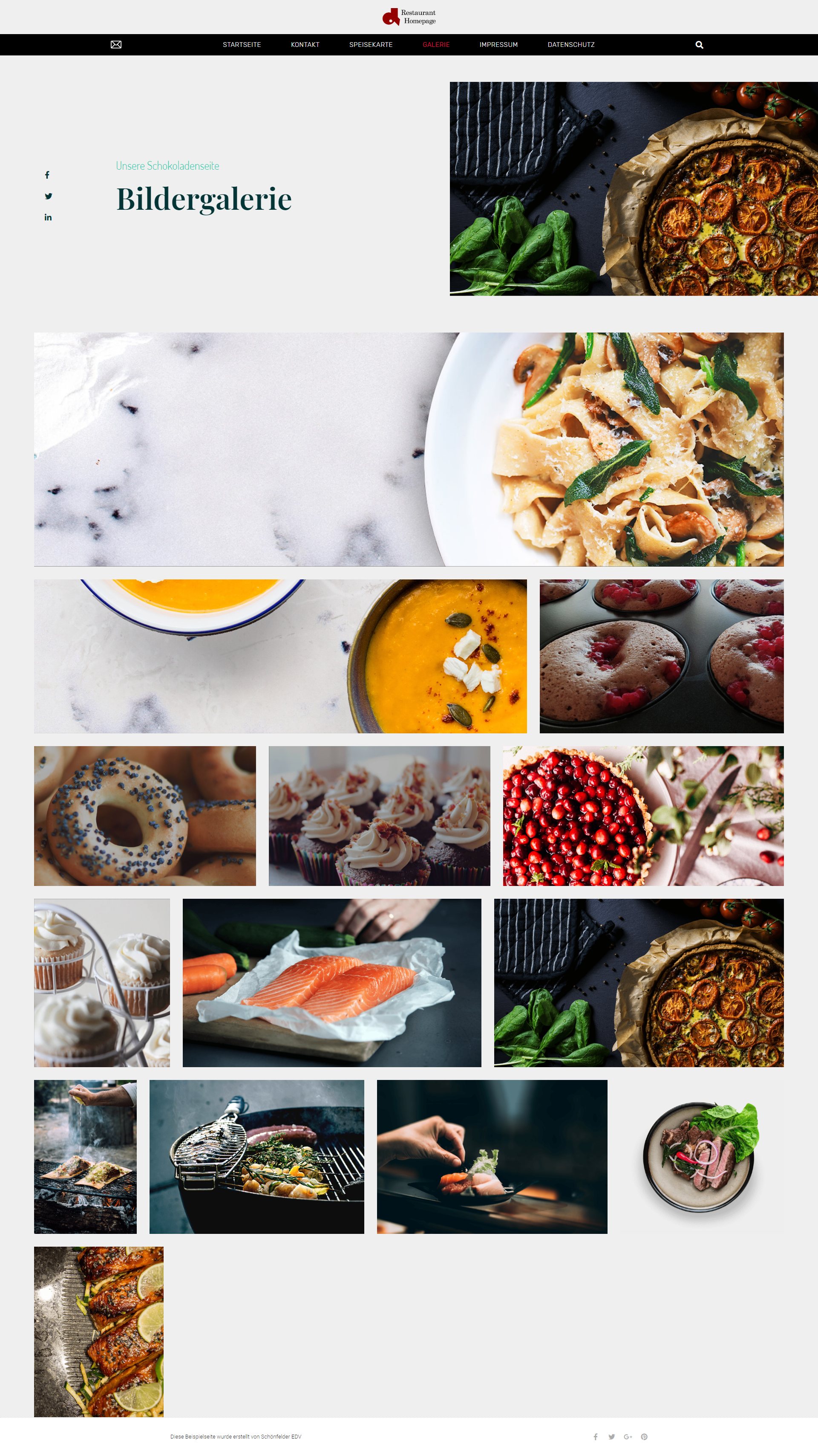 Responsive Restaurant-Homepage – Referenzbeispiel 9 von Schönfelder EDV